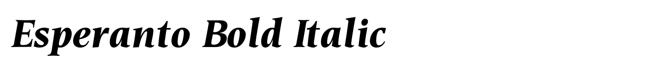 Esperanto Bold Italic